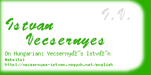 istvan vecsernyes business card